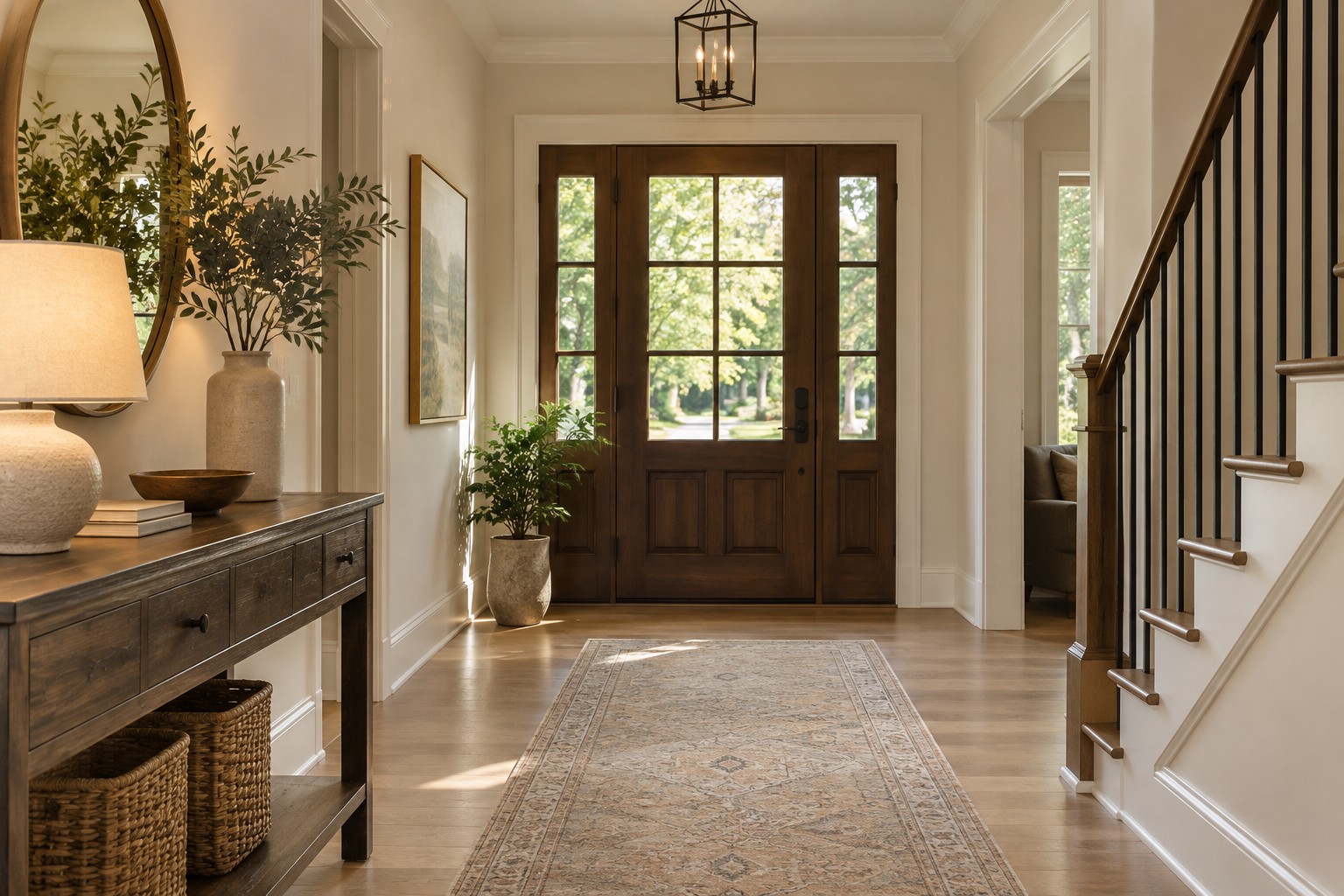 A warm home entryway